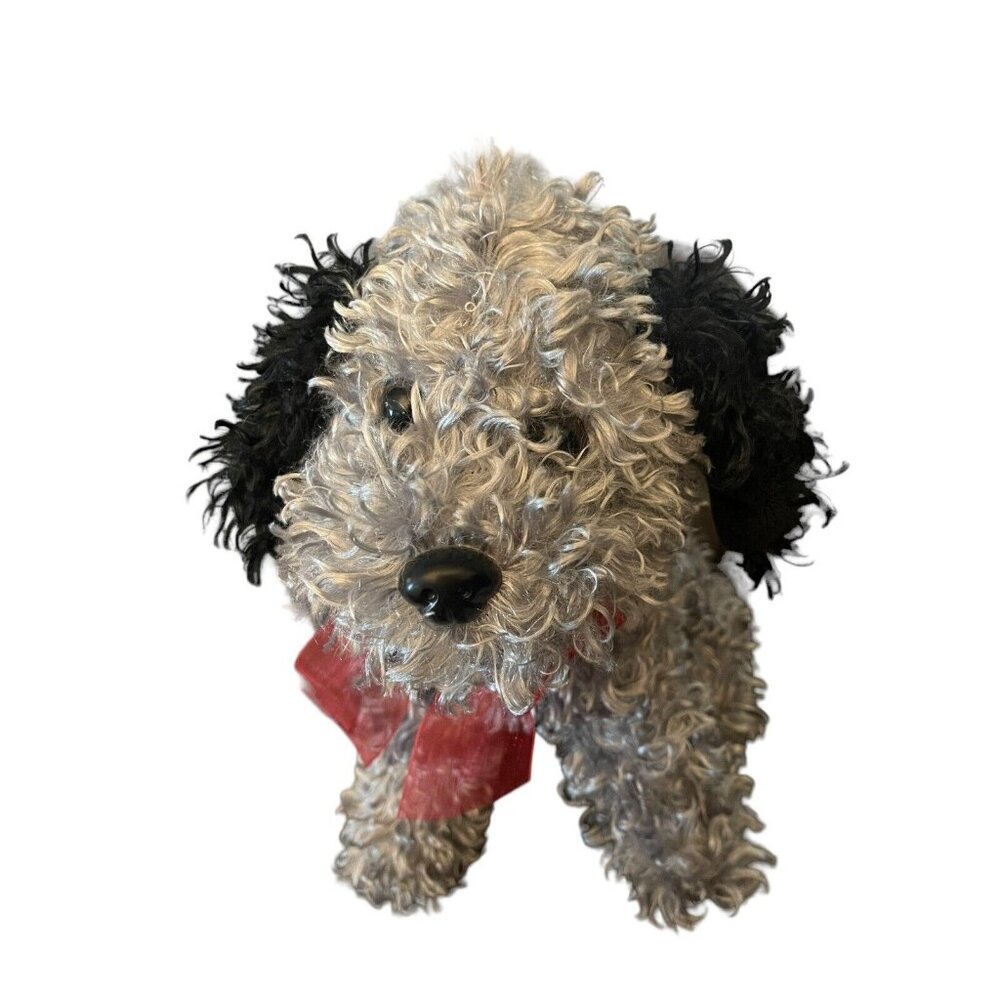 Dan Dee Collectors Choice Gray Scruffy Puppy Dog 9" Plush Terrier Realistic‎